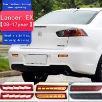 LED Bumper Light For Mitsubishi Lancer-ex 2008 2009 2010-2017 3-in-1 Rear Fog Lamp Brake Light Dynamic Turn Signal Reflector