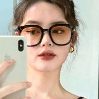 [COD] sunset brown gradient blush sunglasses female high-end sense ins anti-ultraviolet photo round face