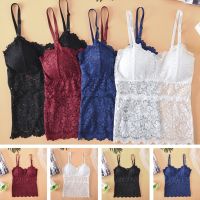 Lace Vest Top Women Lingerie Pad Sleeveless Straps Summer Print Tube Tank Tops One-piece Female Camisoles Underwear Chest Wrap