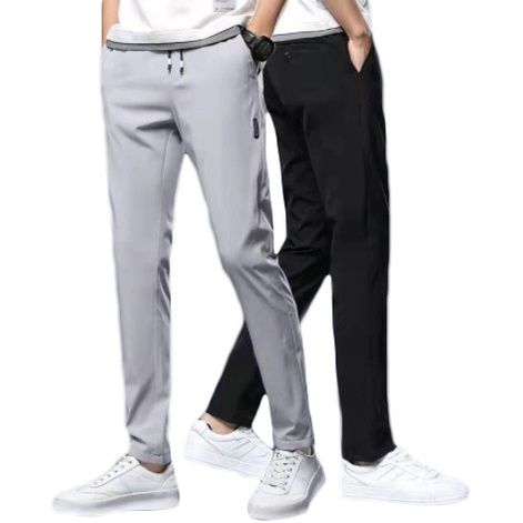 Summer ice silk pants ultra-thin men's quick-drying breathable sport ...