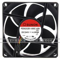 2023 ☆ PE80252B1-000C-A99 SUNON 8025แบบออริจินัล24V 4.8W 8CM พัดลมทำความเย็นบอลคู่