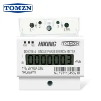 ค่าเริ่มต้น20(100)A 110V 60HZ DDS238-4เฟส Din Rail KWH ชั่วโมงวัตต์ Din-Rail LCD เครื่องวัดค่าพลังงาน