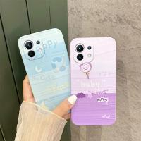 เคสสำหรับ Xiaomi 11 Lite 5G ซิลิโคนลายการ์ตูน Mi 11 Lite เคสนิ่มภาพสีน้ำมันด้านหลัง