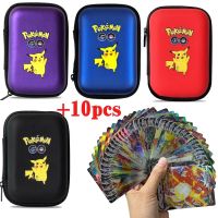 Pokemon card storage boxChristmas giftsupport book hard packing boxclip large capacity photo album Pikachu pattern whi