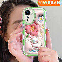 YIWESAN เคสสำหรับ Vivo Y16 Y35 5G Y56 5G เคสสีชมพู3D น่ารักกับกระต่ายโคโลลลอนกันกระแทกแบบใสนิ่มเคสมือถือกล้องที่สร้างสรรค์เคสซิลิกาเจลฝาครอบป้องกัน