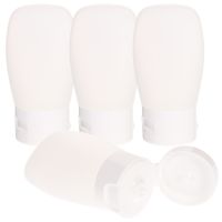 4 Pcs Cream Container Bottle Makeup Shampoo Travel White Dispensers Sub