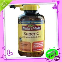 Free and Fast Delivery Nature Made Super C with Vitamin D3 &amp; ZINC 200 Tablets Exp02/24