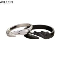 AVECON ปรับปีศาจและเทวดาแหวนคู่คู่ของการออกแบบเฉพาะ Ins แฟชั่นผู้ชายและผู้หญิงแหวน