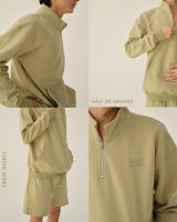 TOOCH - Sweat Pants Short + Half Zip Long Sleeves