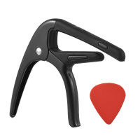 Capo เครื่องเปลี่ยนโทนกีตาร์มืออาชีพแบบพกพากีต้าร์โลหะสังกะสีผสมพร้อมปิ๊กกีต้าร์สำหรับอูคูเลเล่แมนโดลินกีตาร์อะคูสติกไฟฟ้า