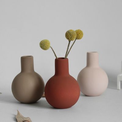 Creativity Northern Europe Morandi Mini Small Vase Ceramic Crafts Dried Flower Arranging Device Hydroponic Vase Home Decorations