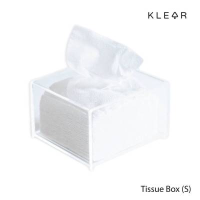 Klearobject Tissue Box-S กล่องใส่กระดาษทิชชู่ กล่องทิชชู่อะคริลิค กล่องทิชชู่แบบก้นเลื่อน เหมาะสำหรับทิชชู่ popup กล่องทิชชู่แบบใส กล่องทิชชู่