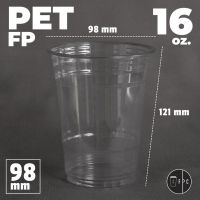 แก้วพลาสติก FPC PET FP-16oz. Ø98 พร้อมฝา  [50ชุด]