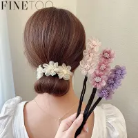 โปรโมชั่น Flash Sale : Korean New Style Hair Artifact Simple Retro Ball Hair Clip Flower Headband for Women Fashion Hair Accessories Gifts