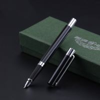 1pc High Quality Fountain Pen 0.38mm Hooded Nib Extra Fine Financial Pens 0.8mm Bent Nib Art Calligraphy Pens Business Gift  Pens