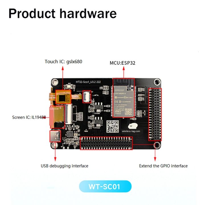 esp32-development-board-wt32-sc01-3-5-inch-320x480-visual-touch-color-screen-with-mcu-interface-lcd-display-screen