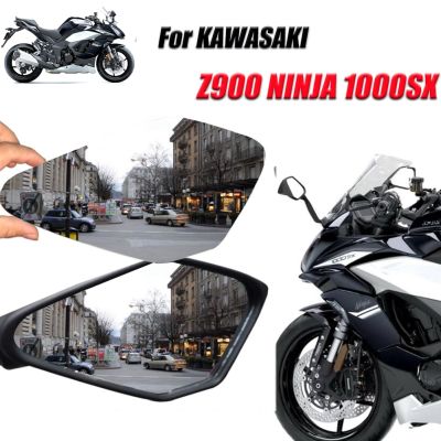 ☾✎กระจกนูนเลนส์เพิ่มมุมมองกระจกด้านข้างกระจกมองหลังสำหรับ KAWASAKI Z900 Z 900 NINJA 1000SX 1000 SX Ninja400