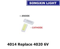 ลูกปัด Led แบบ Smd 4020 200ชิ้น/ล็อต4014เม็ดสีขาว1W 6V สำหรับ150ma แบ็คไลท์ Led ทีวี/Lcd Backlight 4020 Led พลังงานสูง