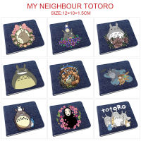 TOTORO กระเป๋าพับครึ่งใส่เหรียญกระเป๋าเงินใส่เหรียญทรงสั้นกระเป๋าเก็บบัตรเด็ก,มีซิปเสื้อยืดหนัง PU คลิปเงินพิมพ์ลายการ์ตูน0000อะนิเมะสำหรับเด็กหญิงเด็กชายผู้ชายผู้หญิง