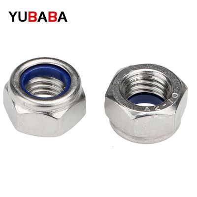 50/30/10 Pcs DIN985 M2 M2.5 M3 M4 M5 M6 M8 M10 M12 Stainless Steel Self- mur Pengunci Nilon Nut Mur Pengunci Slip Nylon Hex Nut