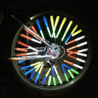 【cw】 New Color Bicycle Reflective Stripe Hot Wheels Dead Fly Steel Wire Card Strip Bicycle Equipment Each Bag 12 Root
