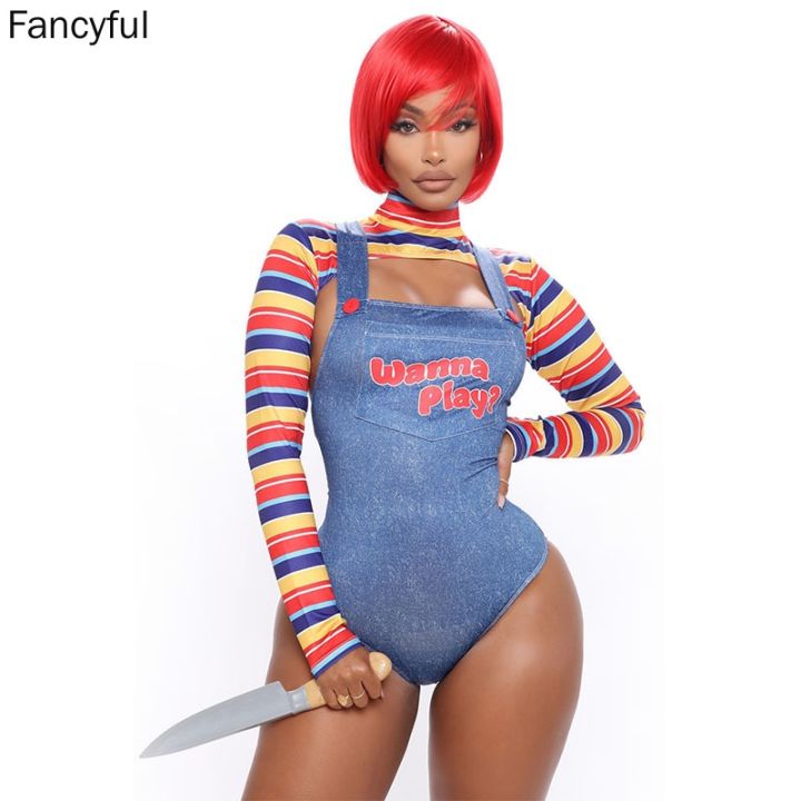 fato-de-boneca-assina-pesadelo-asustador-mullher-แฟนเทเซียฮาโลวีน-quer-jogar-traje-personagem-do-filme-boneca-chucky-2-peas-5xl