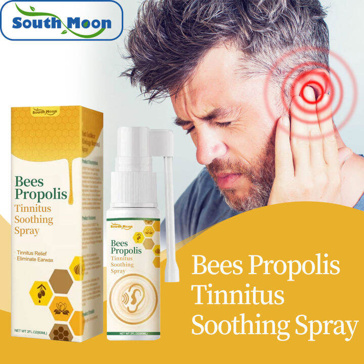 South Moon 60ml Bees Propolis Tinnitus Soothing Spray Can Eliminate Earwax Tinnitus Relief And