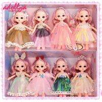 (Popular toys)  Adollya BJD ตุ๊กตา16เซนติเมตรเจ้าหญิง3D ตากับเสื้อผ้าที่สวยงาม1/12ของเล่นสำหรับสาว12ลูกปล้องหมุนตุ๊กตาเด็กของขวัญ