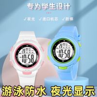 【July hot】 Childrens watch female student anti-fall waterproof alarm clock electronic junior high school net red luminous male