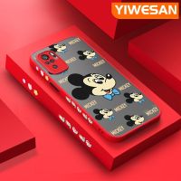 YIWESAN เคสสำหรับ Xiaomi Redmi โน๊ต10 4G Note 10S Note 10S Note 10 Pro POCO M5s Note 11 SE เคสลายการ์ตูนมิกกี้ดีไซน์ใหม่ขอบสี่เหลี่ยมแฟชั่นเคสโทรศัพท์เนื้อแข็งกันกระแทกเคสซิลิโคนนิ่มคลุมทั้งหมดป้องกันเลนส์กล้อง