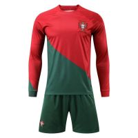 △▥  Portugal jersey custom cristiano ronaldo 7 2022 World Cup football suit childrens short sleeve adult long suit