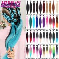 Mirras Mirror Braiding Hair Pink Purple Blue Blonde Color Ombre Synthetic Jumbo Braids Hair Extension for Women 26inch