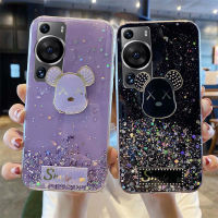 เคสใหม่สำหรับ Huawei P60 ฝาครอบ ประกายดาวดวงจันทร์ซิลิโคนนิ่มใสเรืองแสงลายการ์ตูนสำหรับ Huawei P60 Pro