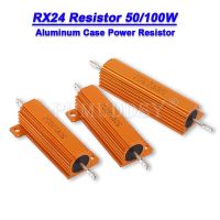 50W 100W Aluminum Power Metal Shell Case Wirewound Resistor 0.01R 100K 1 6 8 10 20 200 500 1K 10K Ohm Resistance RX24 hjxrhgal