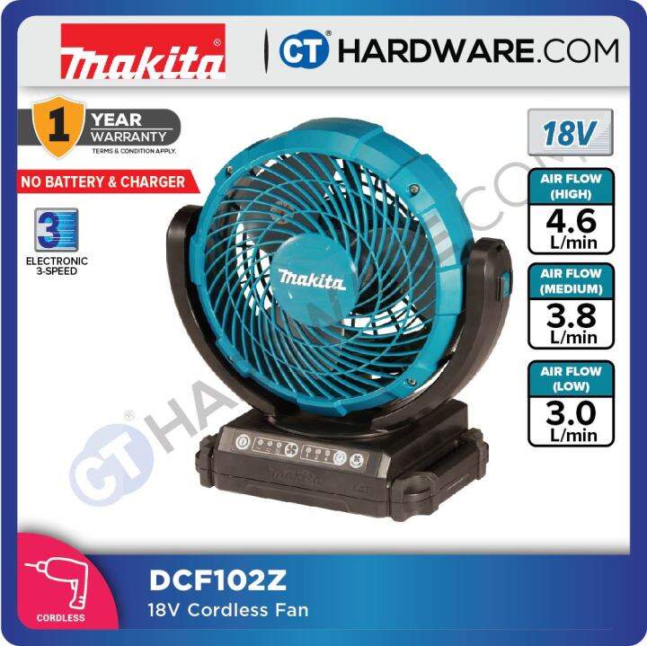 MAKITA DCF102Z 18V/ 14.4V CORDLESS FAN WITHOUT BATTERY & CHARGER | Lazada