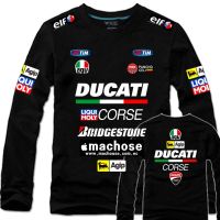 2023 High quality new style Ducati Corse cycling clothing pure cotton long-sleeved T-shirt men and women motogp factory team motorcycle motorcycle clothing