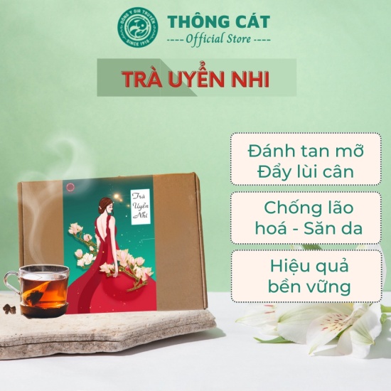 Trà giảm mỡ bụng uyển nhi thông cát hcm - trà thảo mộc giảm cân, giảm eo - ảnh sản phẩm 1