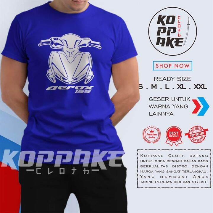 Kaos Motor Aerox 155 Siluet Baju Otomotif Lazada Indonesia 5029