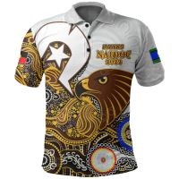 2023 NEW Style Hawks Australian Football Polo Shirt NAIDOC  Patternssize：XS-6XLNew product，Can be customization