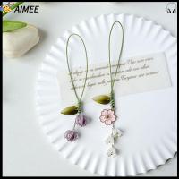 AIMEE 3Pcs โลหะสำหรับตกแต่ง สายคล้องโทรศัพท์มือถือ น่ารักน่ารักๆ มี9สี เครื่องรางรูปดอกทิวลิปและดอกไม้ สร้างสรรค์และสร้างสรรค์ สายคล้องคอ พวงกุญแจเคสโทรศัพท์มือถือ สำหรับ IPhone iPhone/ซัมซุง/หัวเว่ย