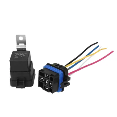 Waterproof Integrated Automobile Relay Dc/12V 40A Auto Relay &amp; Socket 5 Pin