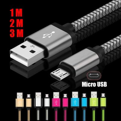 Nylon ided USB Cable Micro USB Fast Charging Cable Data Sync Charger Cable Line For Android phone xiaomi samsung