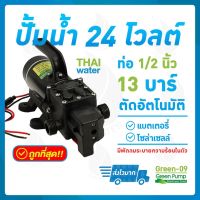 SKU-850 เครื่องพ่นหมอก ปั๊มน้ำ DC24V GREEN-09 แรงดัน 13 บาร์ แบบเกลียวนอก 1/2" มีสวิตช์แรงดันอัตโนมัติ