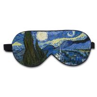 【Schuss】 Eye Massage Silk Sleeping Eye Mask สำหรับผู้หญิงผู้ชายพิมพ์ Eyepatch Crane Blindfold แบบพกพา Sleep Night Mask Relax Soft