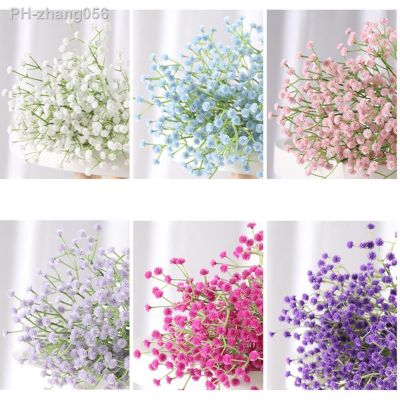 1Pcs Artificial Fake Silk Gypsophila Flower Wedding Homes Decorations Silicone Real Touch Decorative Garden Decors
