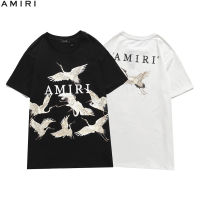 AMIRI ผู้ชายและผู้หญิงแฟชั่นลำลองเสื้อยืดแขนสั้น