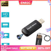 ENRIC USB Flash Drive กล้อง1080P HD Mini กล้องเซ็นเซอร์อัจฉริยะ Micro กล้องสำหรับการประชุมบันทึกสัมภาษณ์