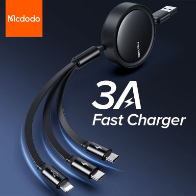 MCDODO 3 in 1 USB Cable Fast Charging Micro USB Type C Phone Charger Cable For iPhone 13 12 11 Pro Max 8 7 Huawei Xiaomi Samsung Docks hargers Docks C