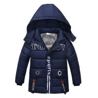 Winter Kids Baby Down Cotton Jacket Plus fleece Thicked  New Fashion Toddler Hooded Warm Outerwear Coat Kids Boy Clothes