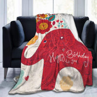 2023 in stock Anti-pilling flannel Micro Fleece Blanket Red Elephant Ultra-Soft Micro Fleece Blanket Warm Fleece B，Contact the seller to customize the pattern for free